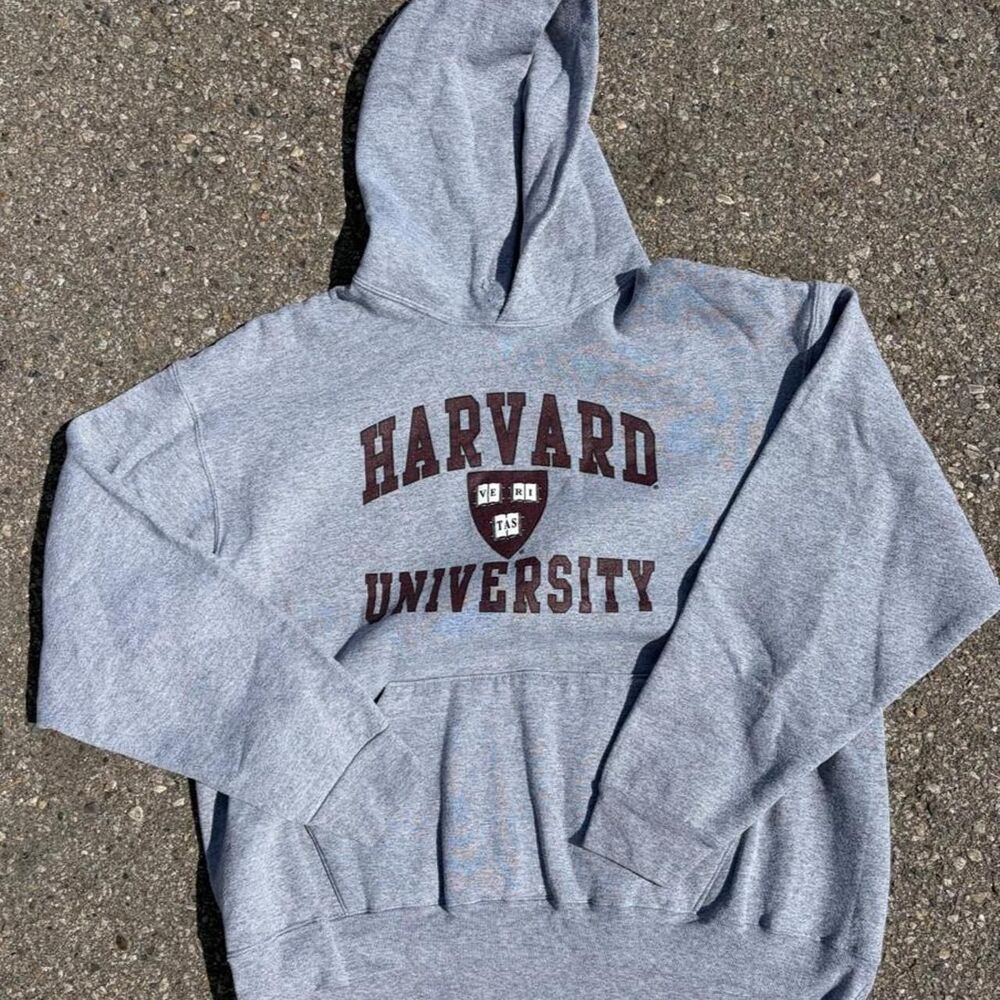 Harvard Men's Grey Hoodie